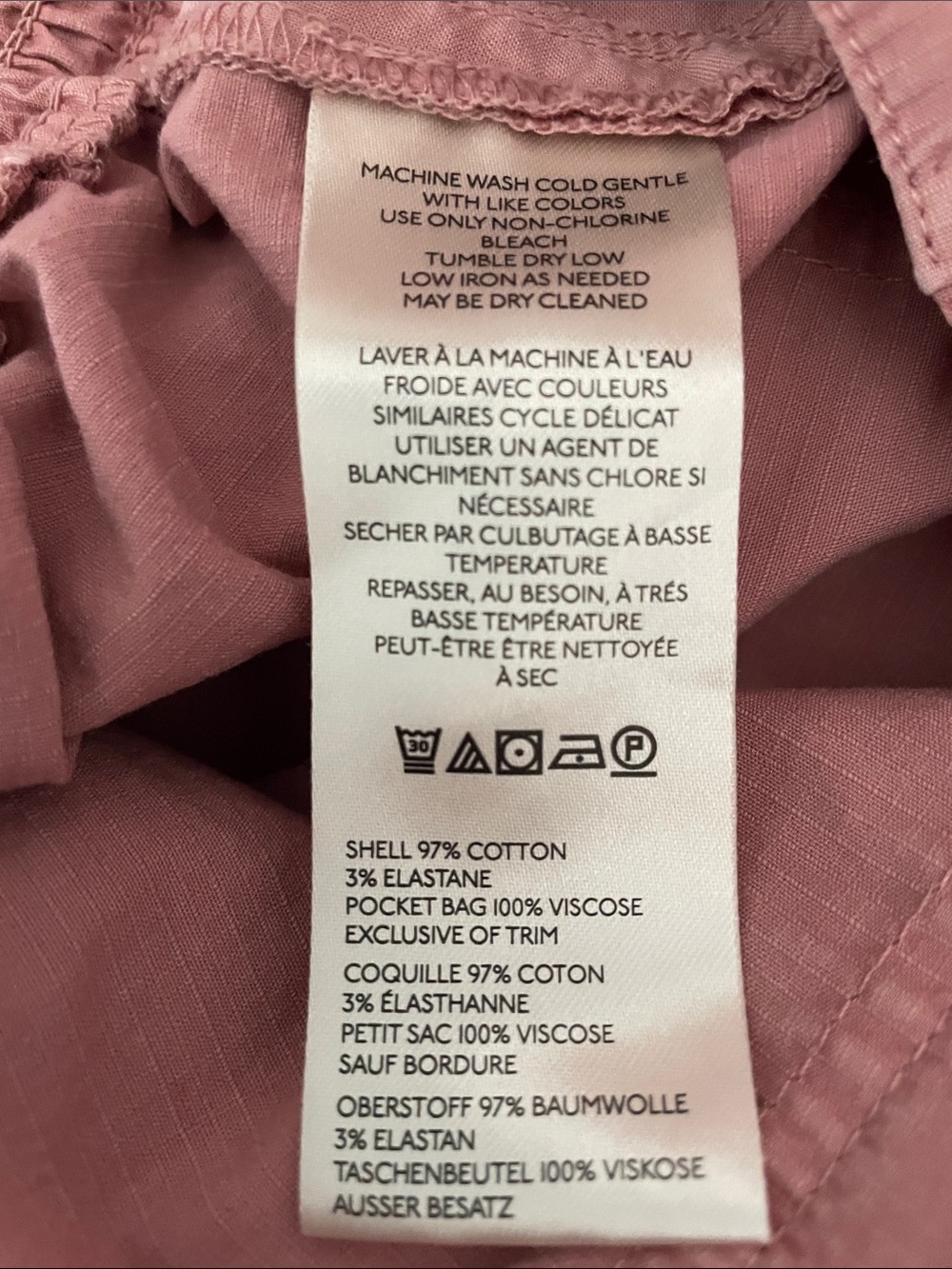 Anthropologie Dusty Rose Smocked Waist Wide Leg Parachute Pants Size Small - Picture 10 of 11